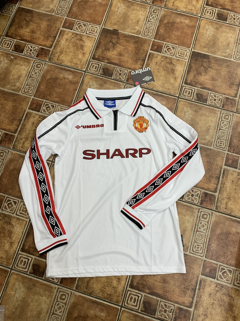 Manchester United  Umbro 1998 Long Sleeve Quarter Zip Training Jacket Size M